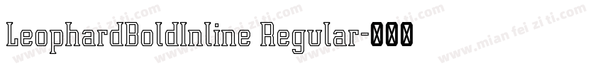 LeophardBoldInline Regular字体转换